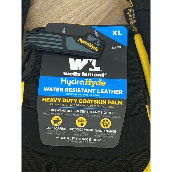 3 Pack XL Wells Lamont HydraHyde Heavy Duty Water Resistant Leather Work Gloves - Picture 2 of 5